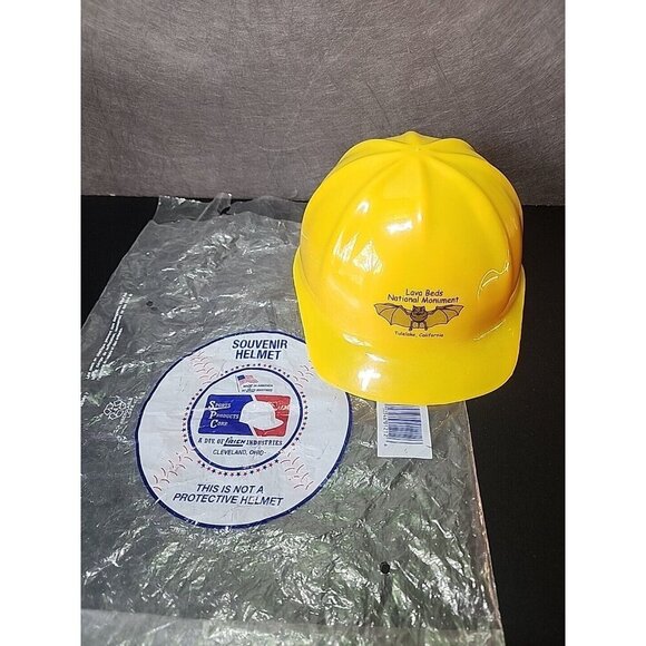 Vint 1969 Lava Beds National Park Tulelake California Souvenir Childs Hard Hat - Picture 2 of 9